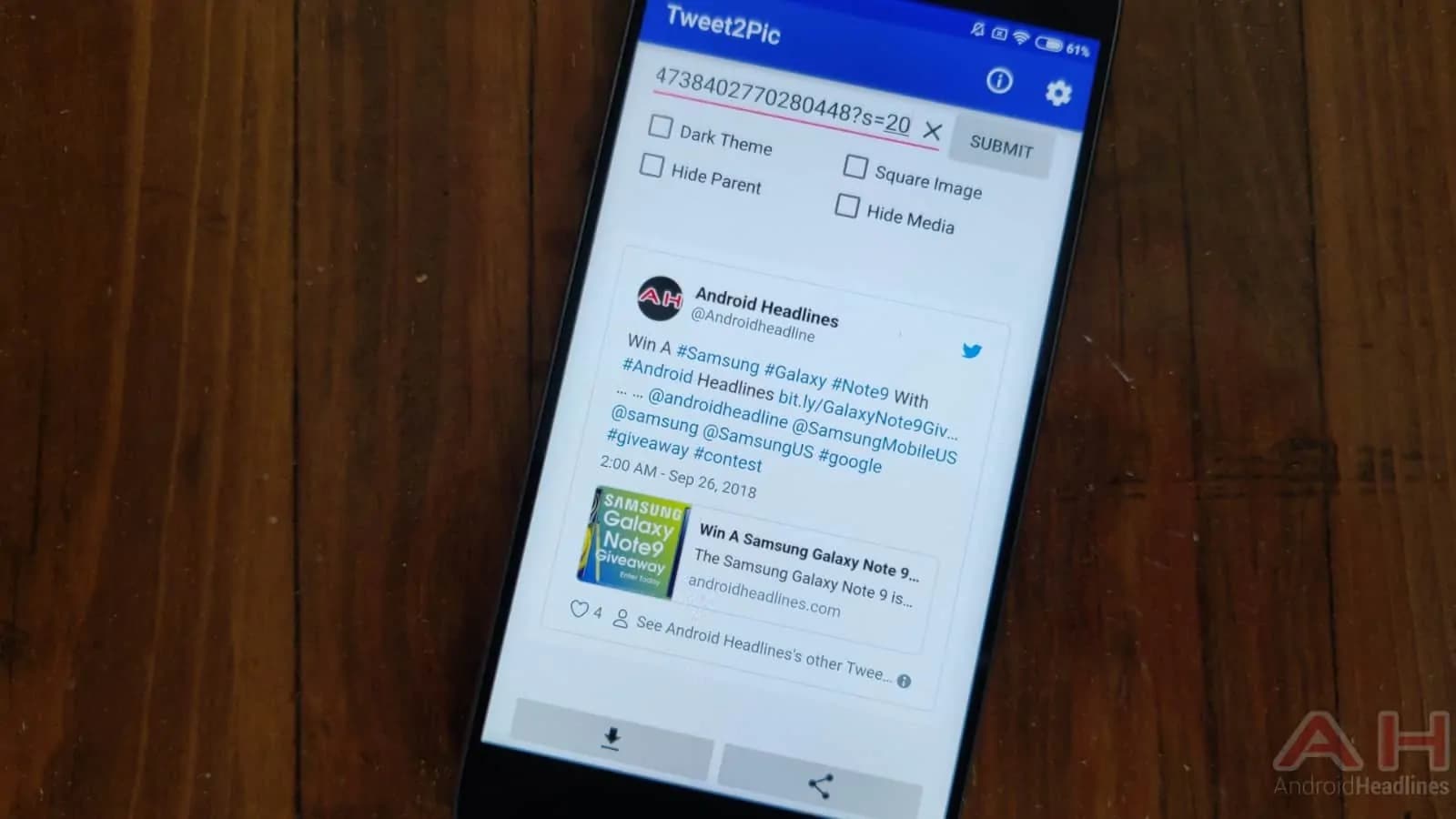 Tweet2Pic Application Transforms Your Tweets Into Images | Android News